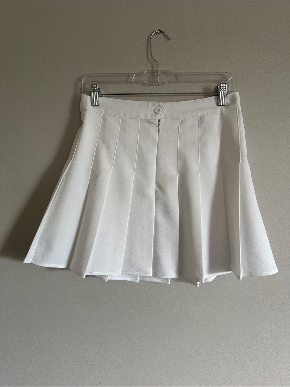 White Pleated Mini Skirt
